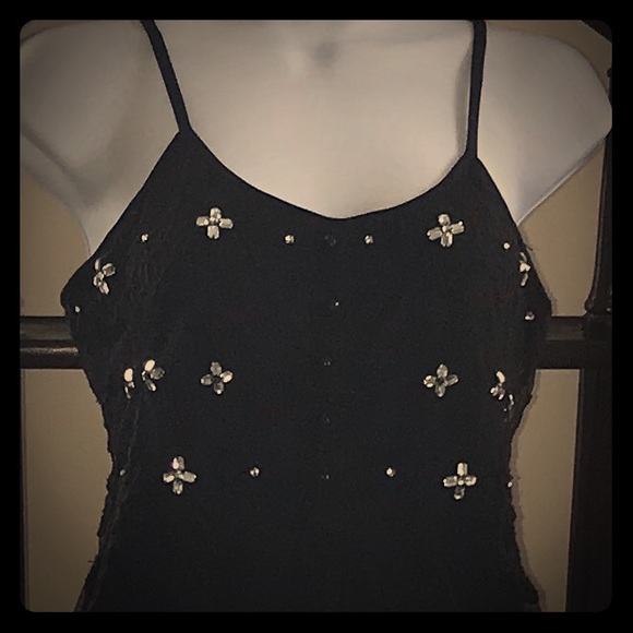 Candie’s Black Lace Tank - Picture 2 of 8